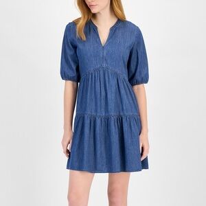 Tommy Hilfiger
Women's Chambray V-Neck Tiered Dress